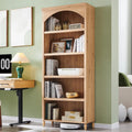 IFGET 76" Tall Arched Bookcase Farmhouse 5 Tiers Large Arched Bookshelf Cabinet Adjustable Shelves