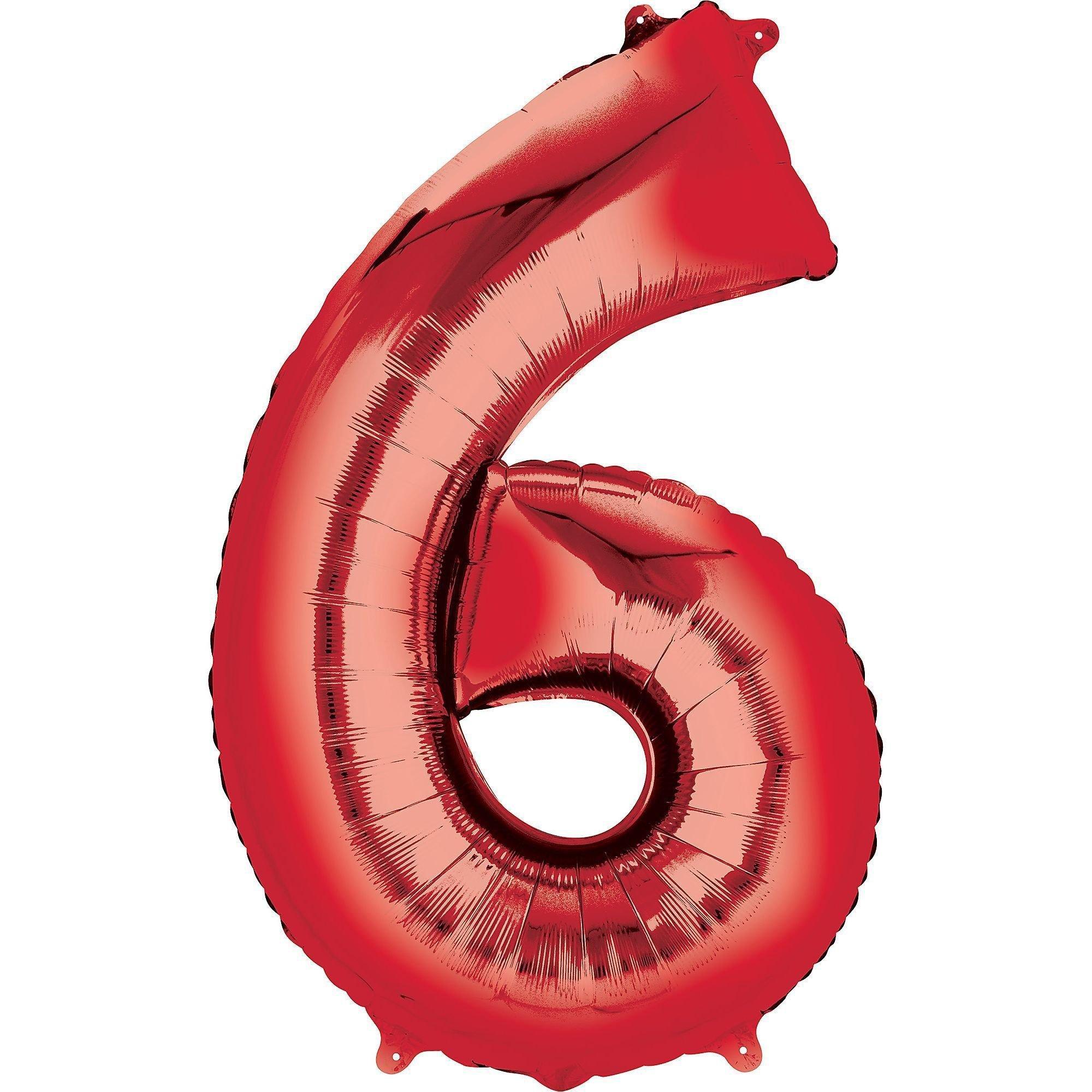 34in Number (0-9) Balloon, Assorted Colors